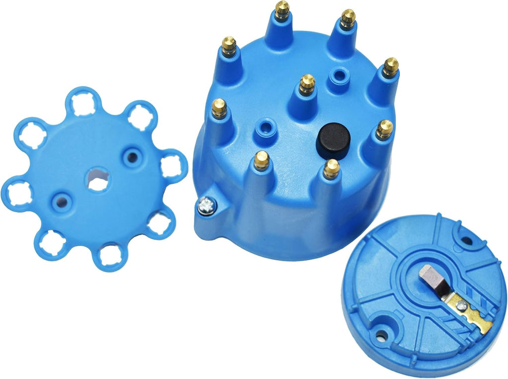 Black 8-Cylinder Distributor Cap and Rotor Kit X505