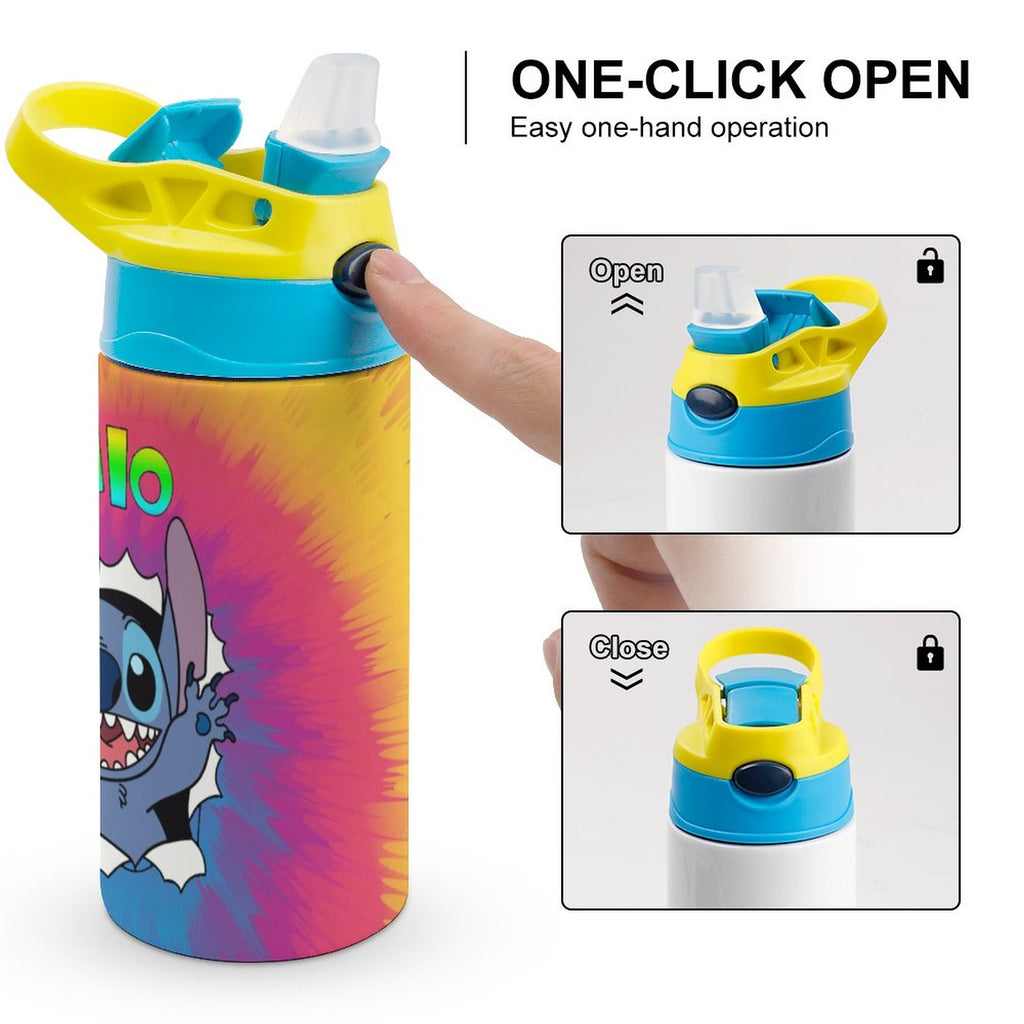 Stainless Steel Vacuum Insulated Water Bottle With Straw W7424