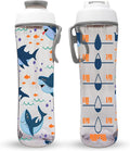 24oz BPA-Free Reusable Kids Water Bottle with Time Marker H99629