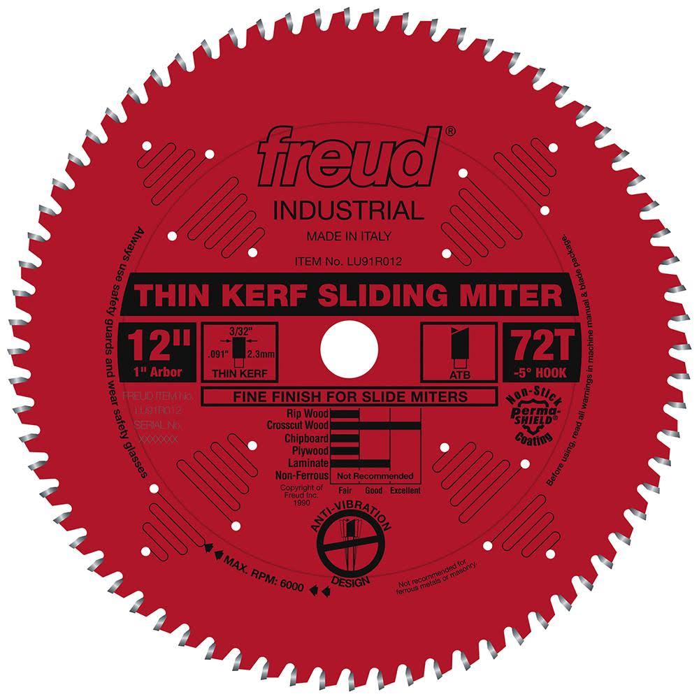 12x22 Thin Kerf Sliding Compound Miter Saw Blade G113