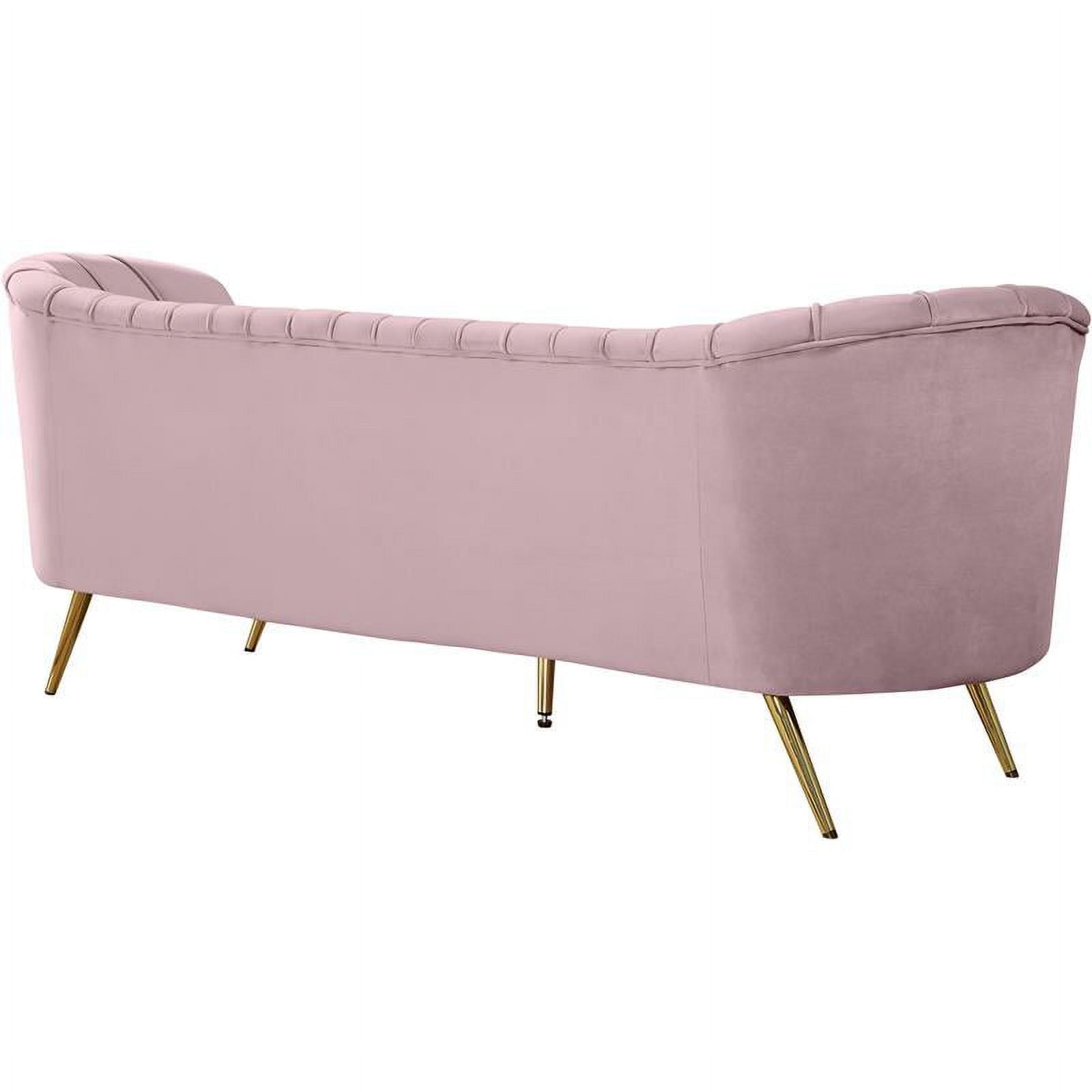3-Piece Set with Accent Chair Loveseat and Sofa in Pink and Gold S131