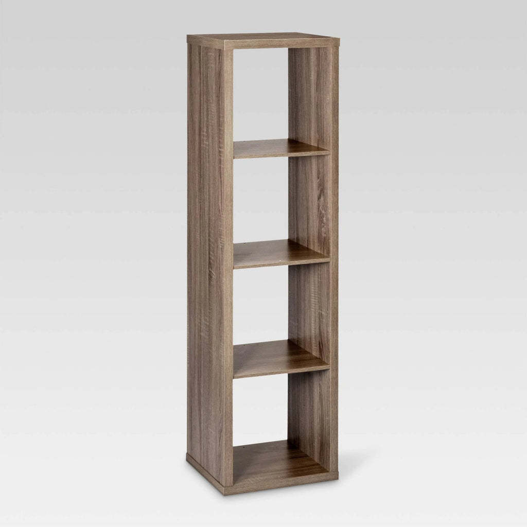 Natural 4-Cube Vertical Organizer Shelf X4481