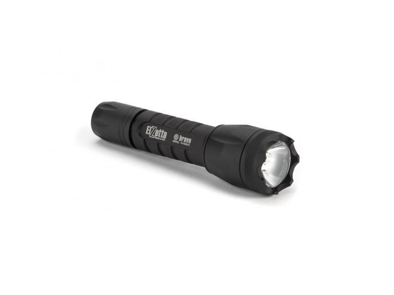 Black 650 Lumens LED Flashlight with Crenellated Bezel Ring P457358