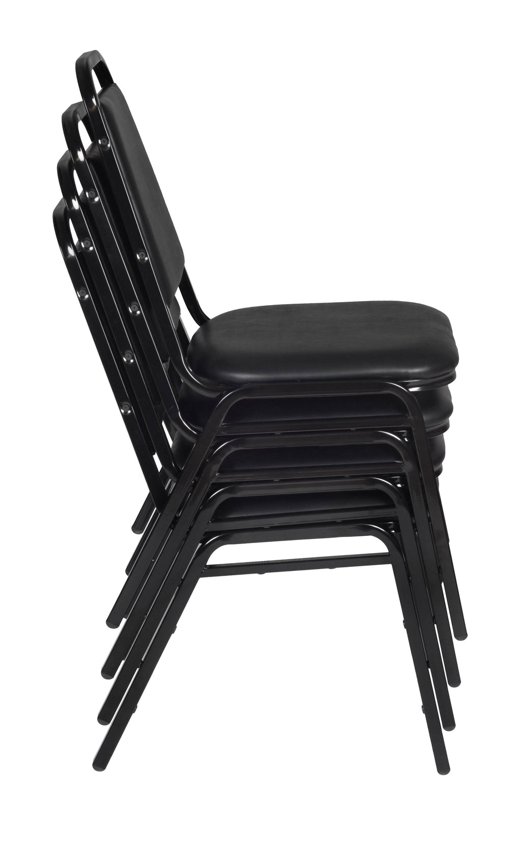 48x22 Round Breakroom Table with 4 Stack Chairs W371