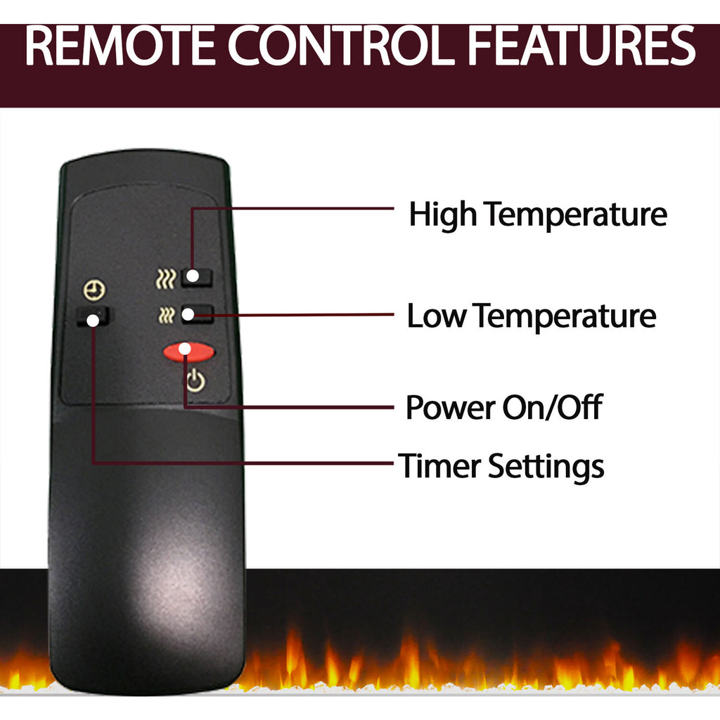 Freestanding Electric Fireplace with Log Insert, Cherry V65335