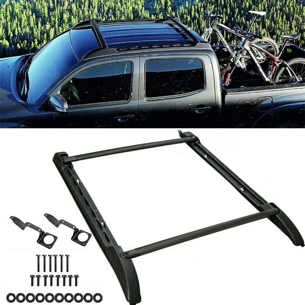 Black Roof Rack Set for Toyota Tacoma Double Cab 2005-2023 I242