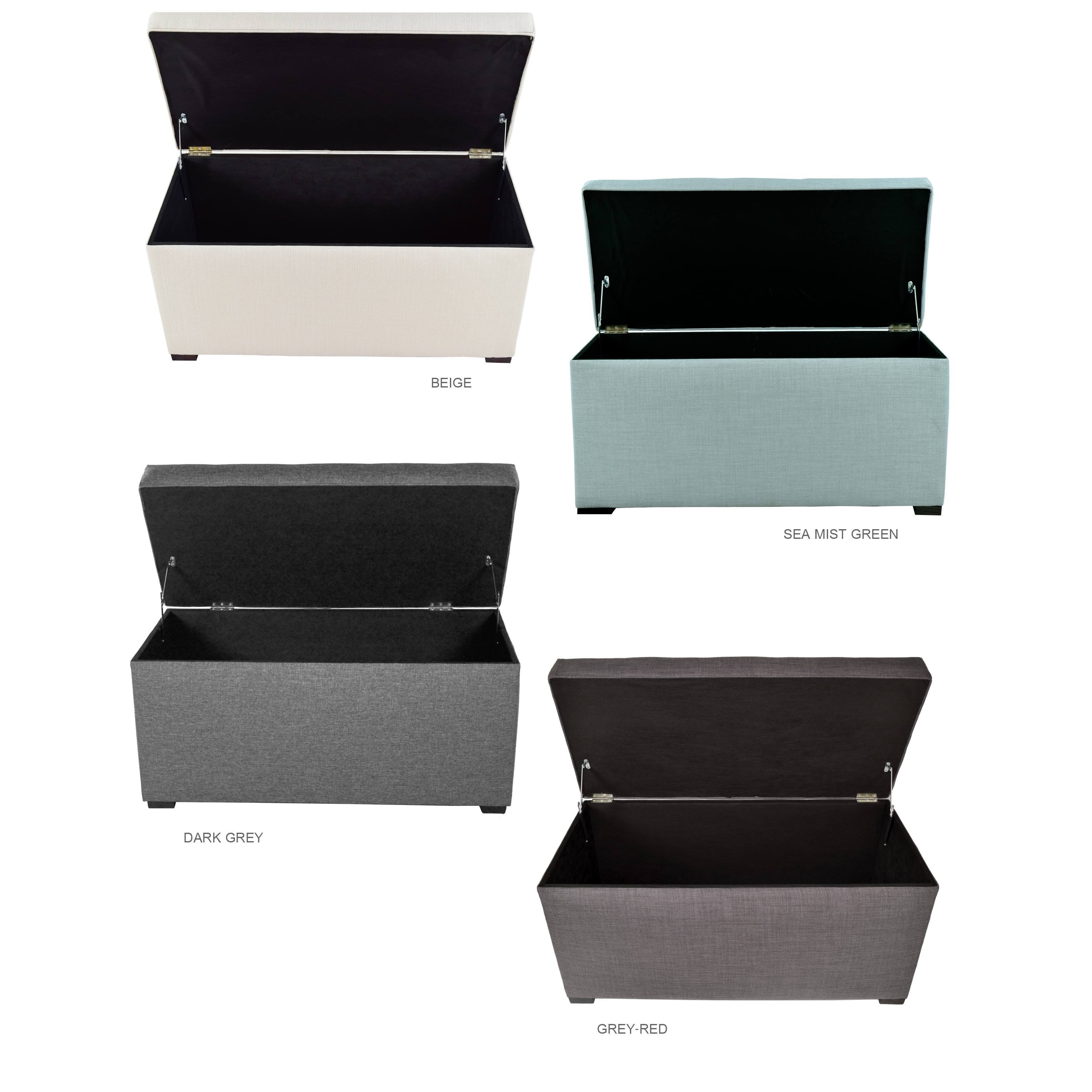 Tufted Storage Bench Gray P595061