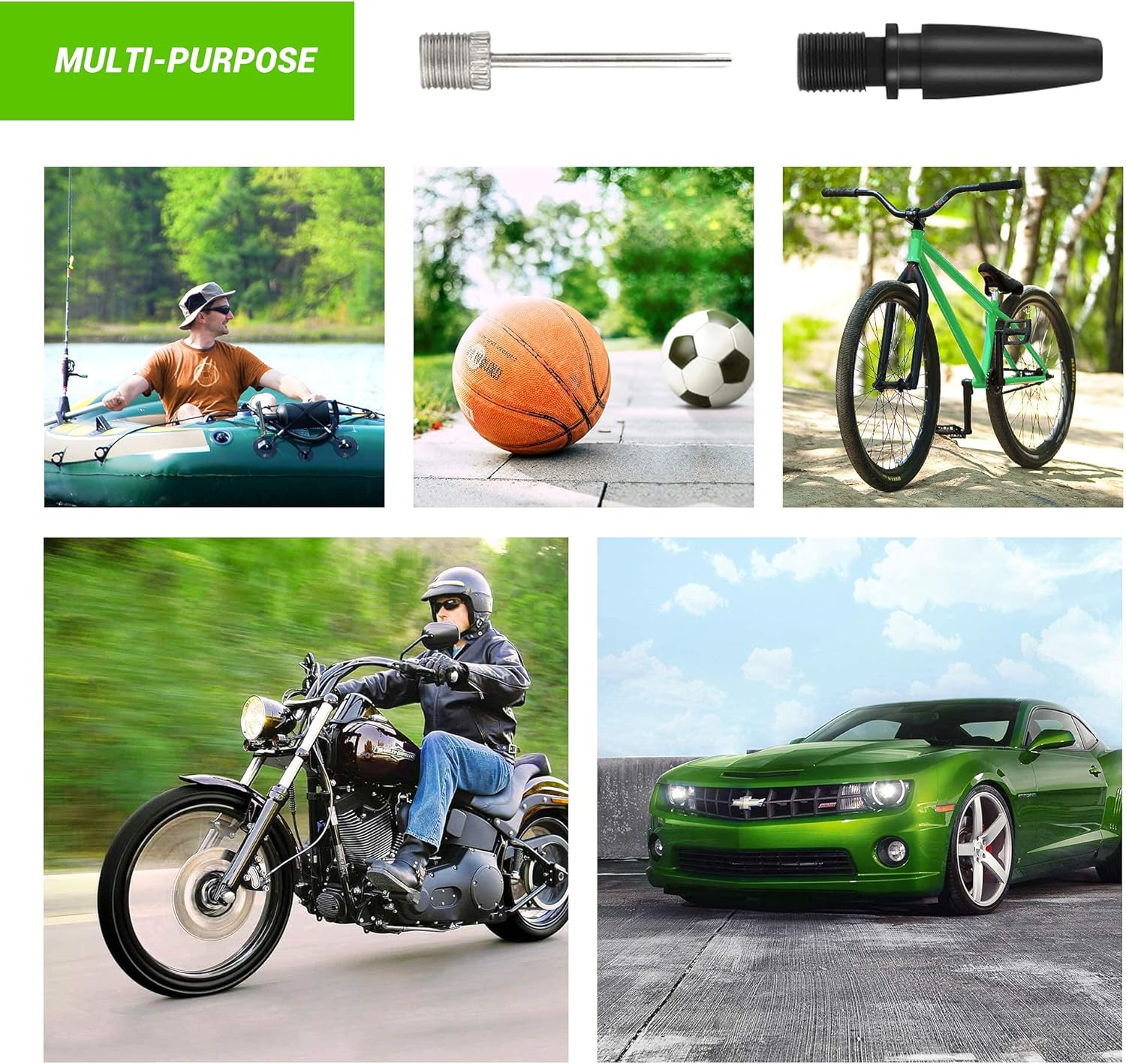 Portable Air Compressor Tire Inflator AC/DC Electric Pump with Analog Pressure Gauge N837031