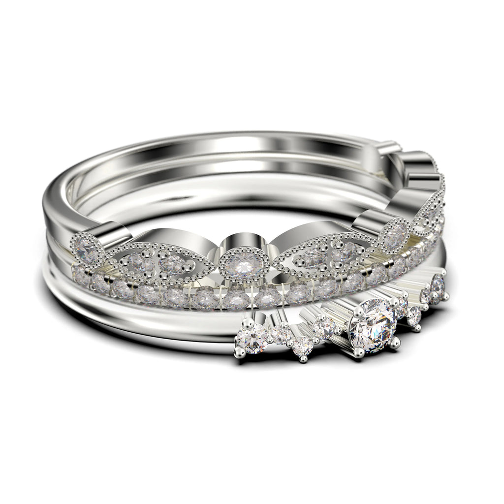 1.60 Carat Round Cut Moissanite Engagement Ring in 925 Sterling Silver With 18k White Gold Plating Z87255