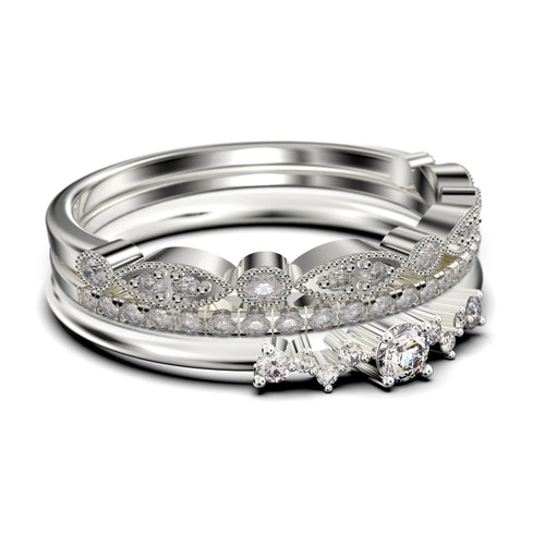 1.60 Carat Round Cut Moissanite Engagement Ring in 925 Sterling Silver With 18k White Gold Plating Z87255