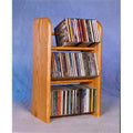 Solid Oak 3 Row Dowel CD Rack G5929