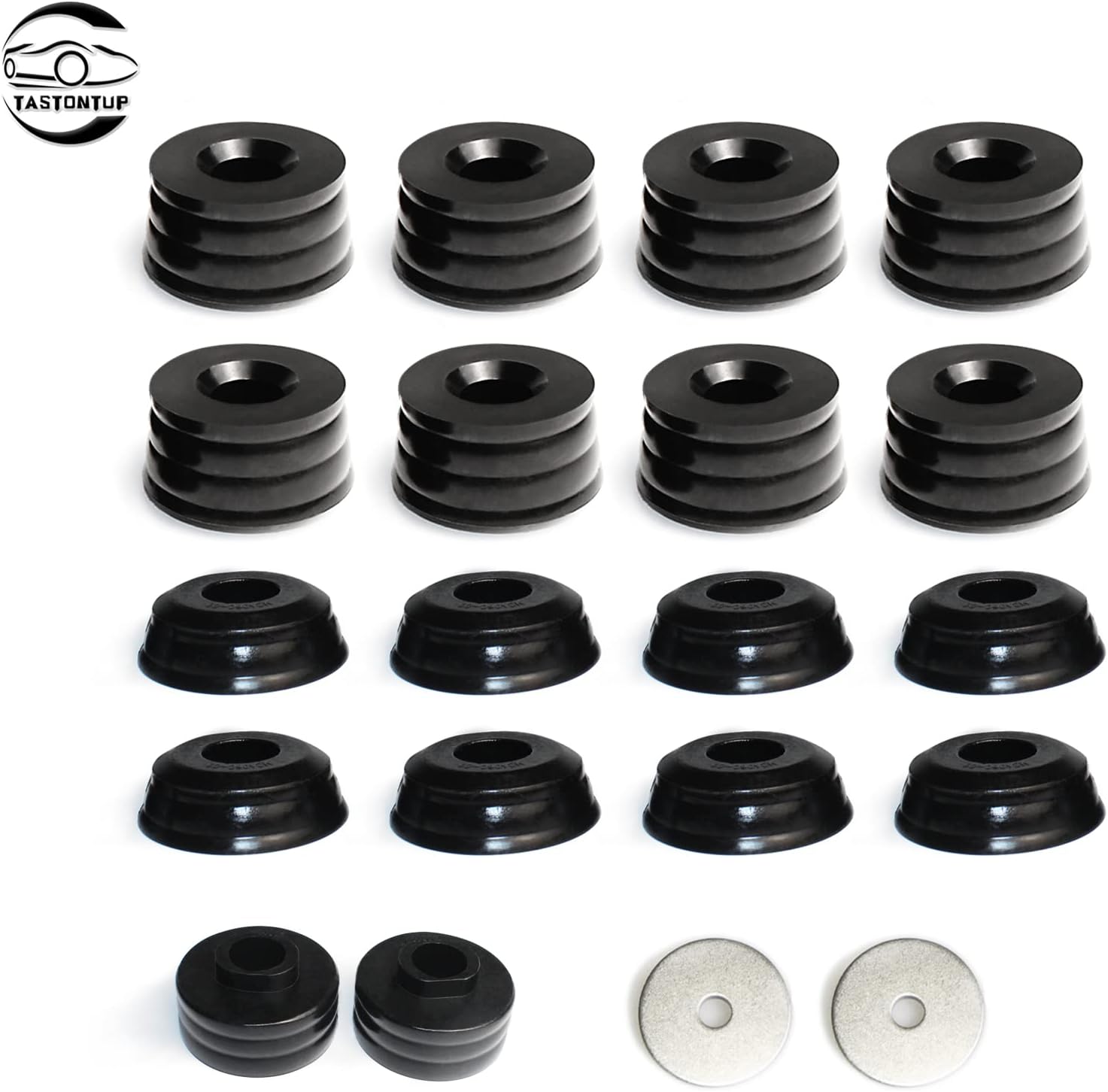 18Pcs Black Polyurethane Body Mount Bushing Kit B279216