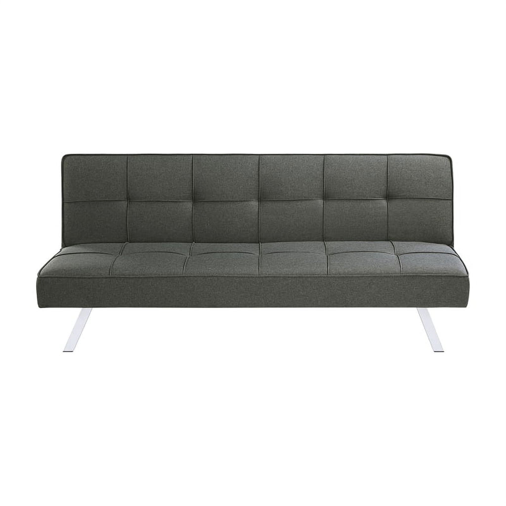 Modern Fabric Upholstered Tufted Sofa Bed in Gray P125282