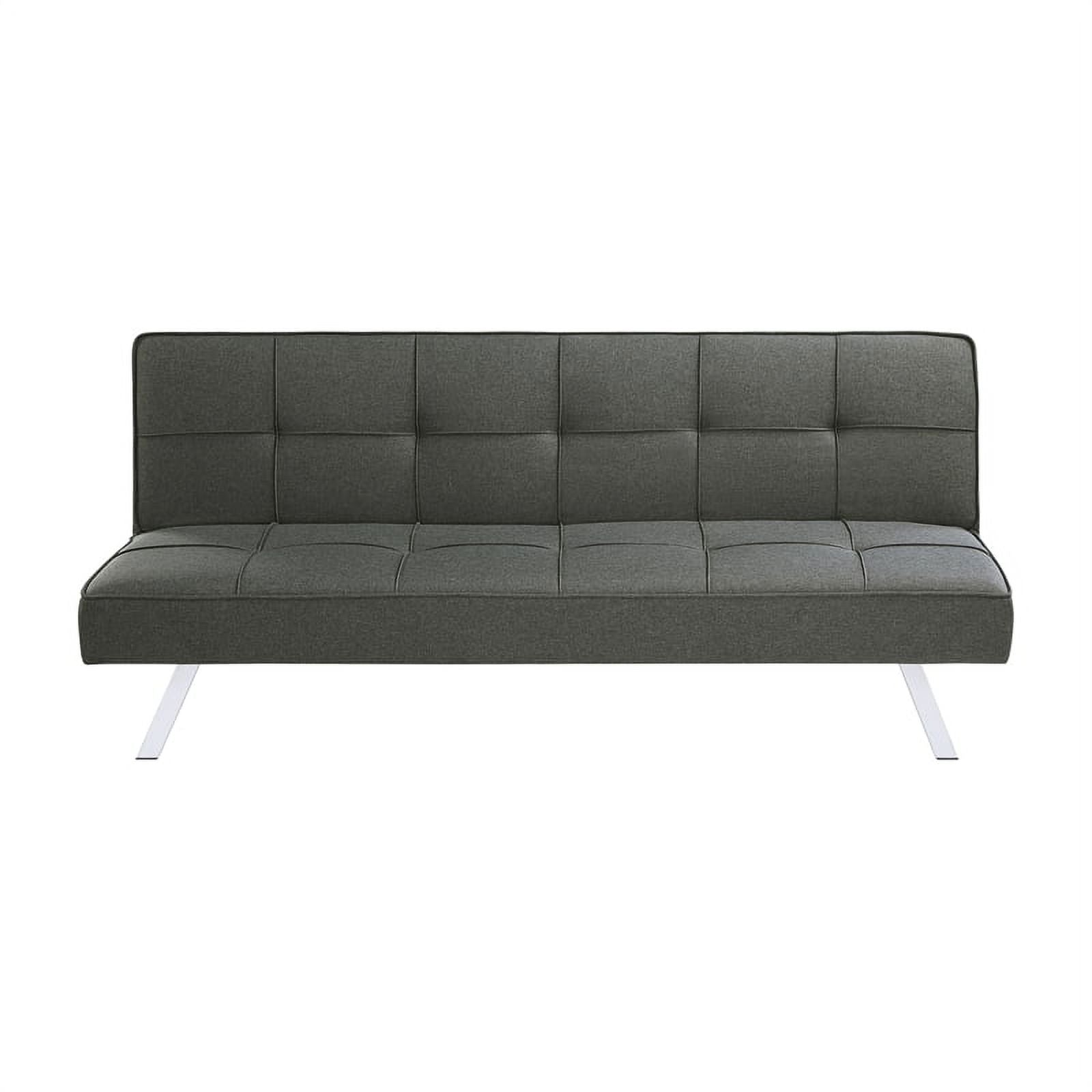 Modern Fabric Upholstered Tufted Sofa Bed in Gray P125282