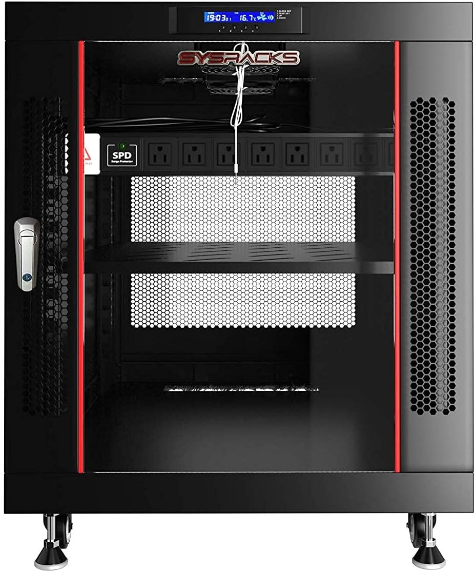 12U Server Rack Locking Cabinet Network Enclosure 35-inch Depth H531