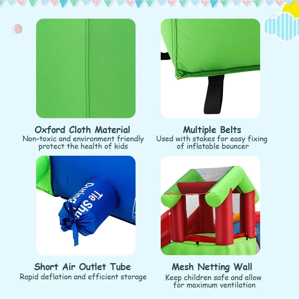Inflatable Slide Bounce House with Splash Pool K20494