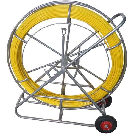 Fiberglass Fish Tape Puller 10mm*150m with Cage and Wheel Stand U206