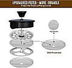French Coffee Press, 34 Oz. Espresso Tea Maker with Triple Filters E167