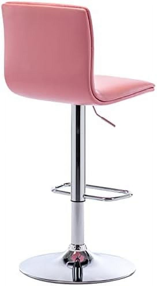 Tufted Adjustable PU Leather Swivel Barstools with Back Armless Counter Height Chairs H90303