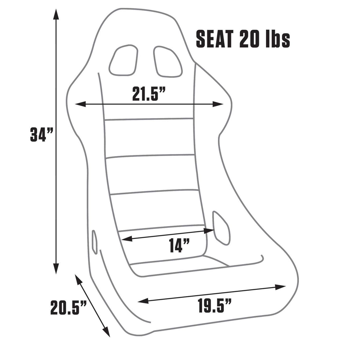 Black Velour Racing Seat B143