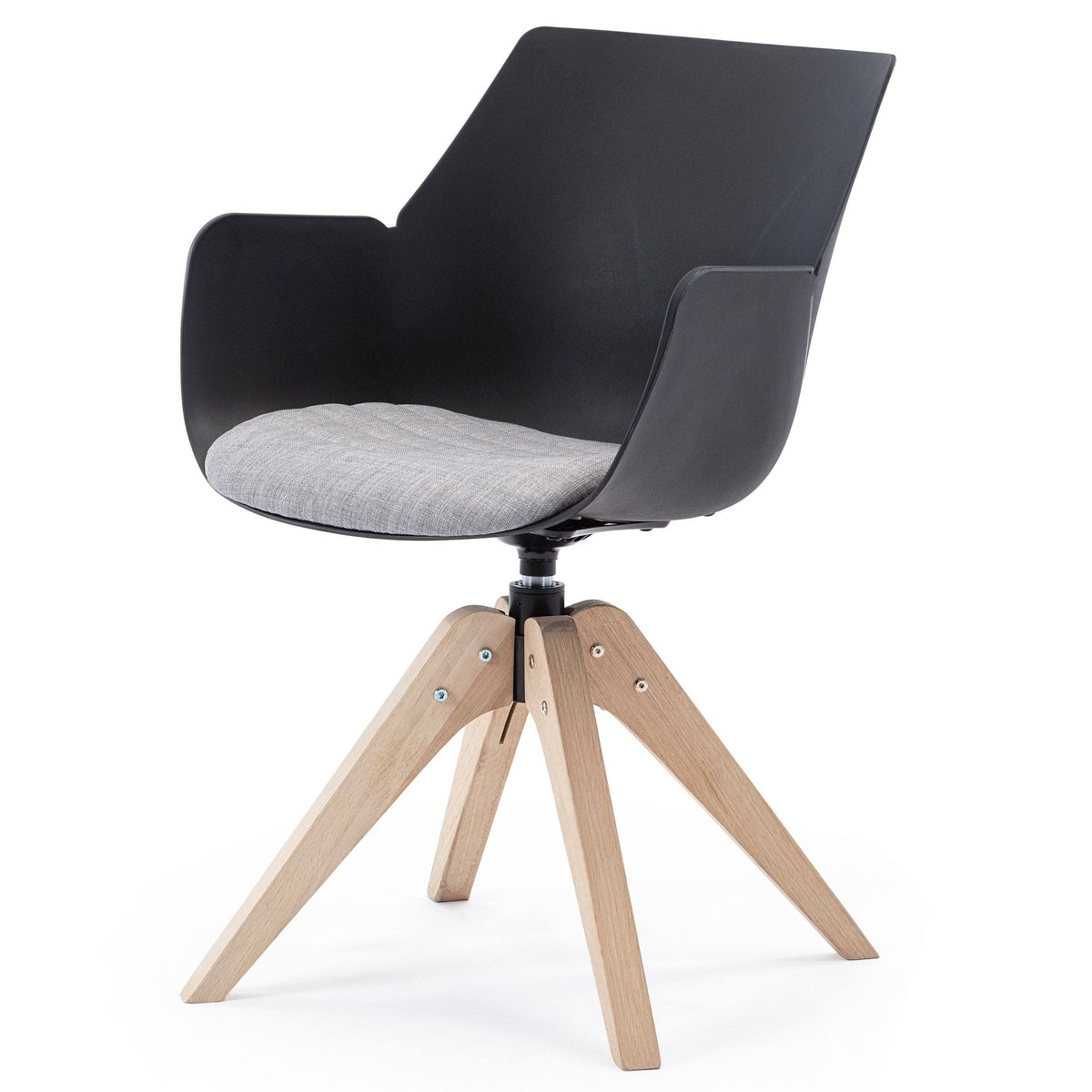 Swivel Accent Armchair Black L4367