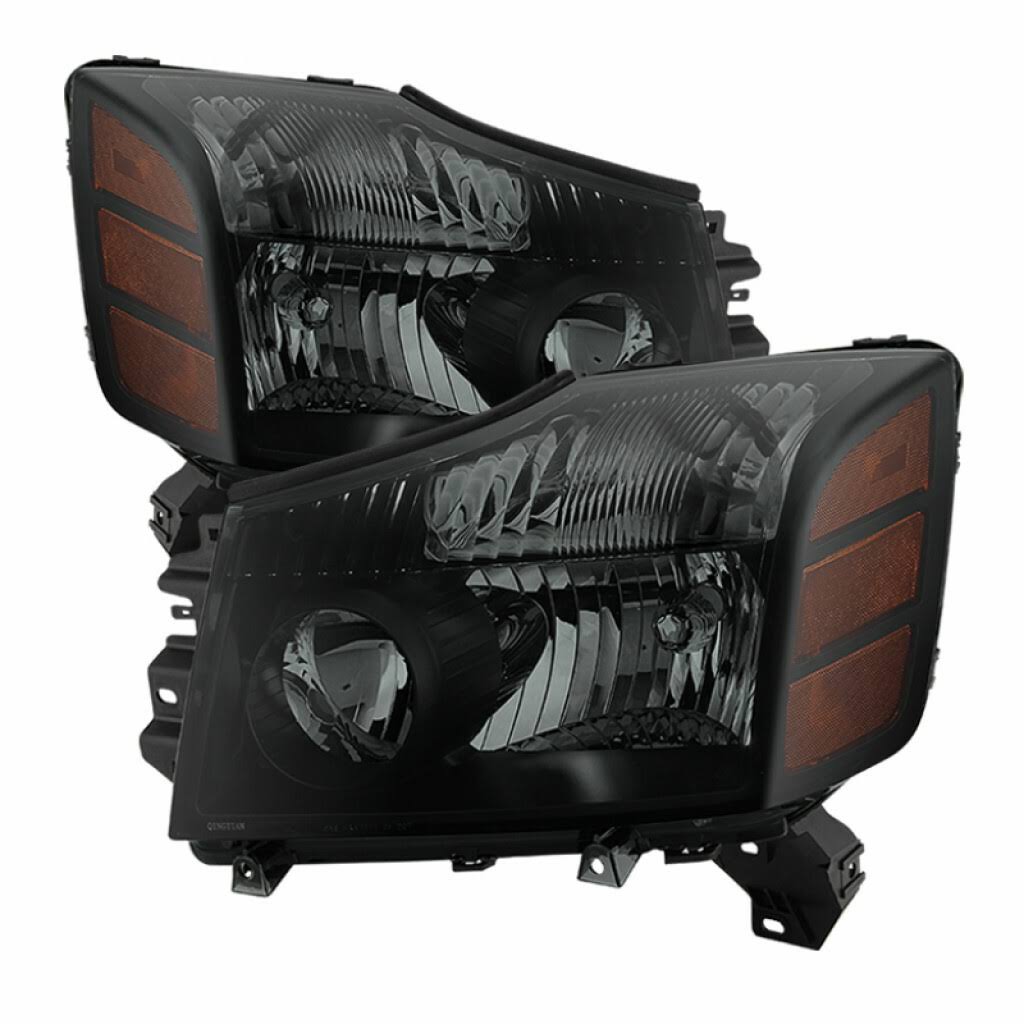 OEM Amber Black Smoked Head Lights Set S227