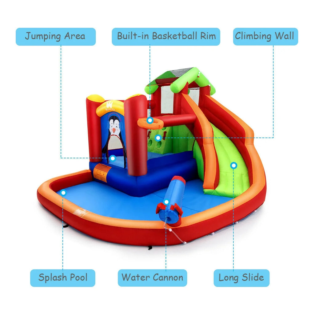 Inflatable Slide Bounce House with Splash Pool K20494