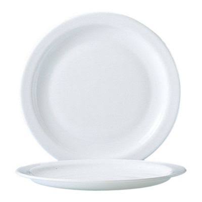 White Plate Lunch Narrow Rim V787072