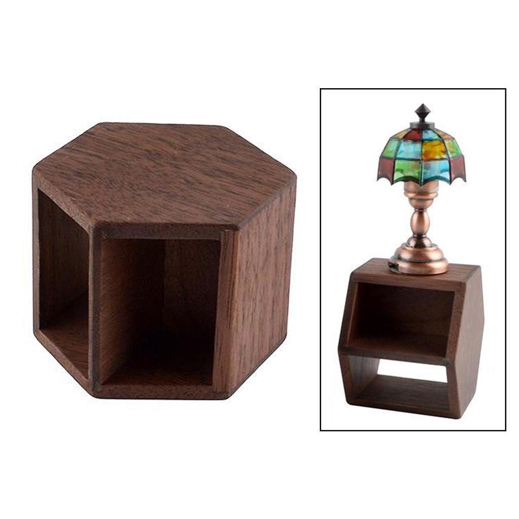 Walnut Wood Mini End Table Dolls House Toy B53690
