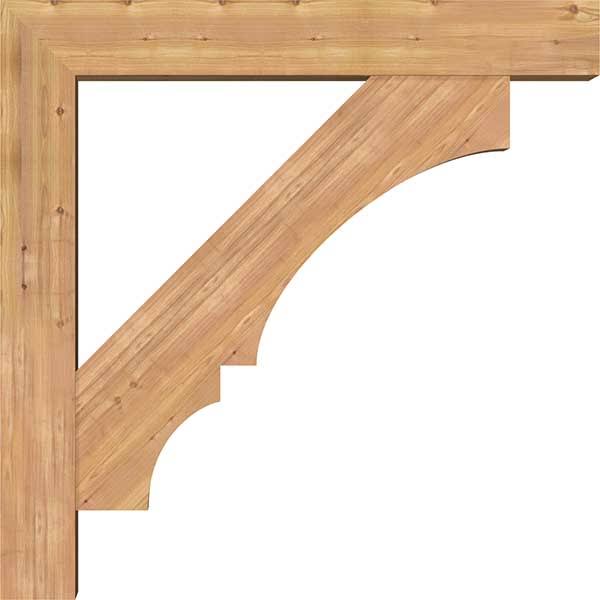 Balboa Block Smooth Bracket with Offset Brace, Western Red Cedar P381098