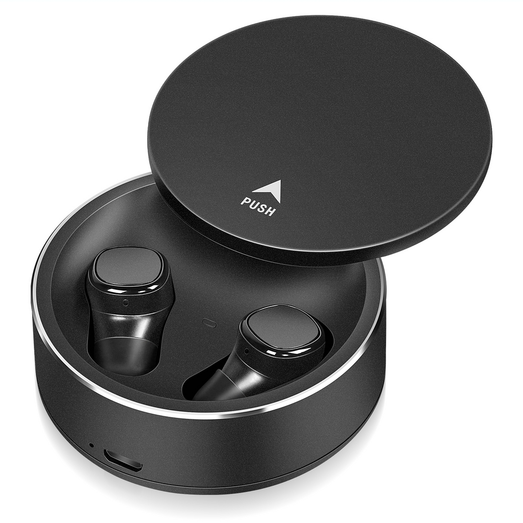 Black True Wireless Earbuds with Mic N31787