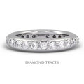 Platinum 950 Pave Setting 1.26 Carat Total Natural Diamonds Eternity Ring M90476