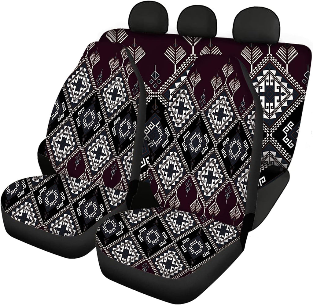 Purple Car Seat Cover Full Set Front and Rear Bench Seats T15559
