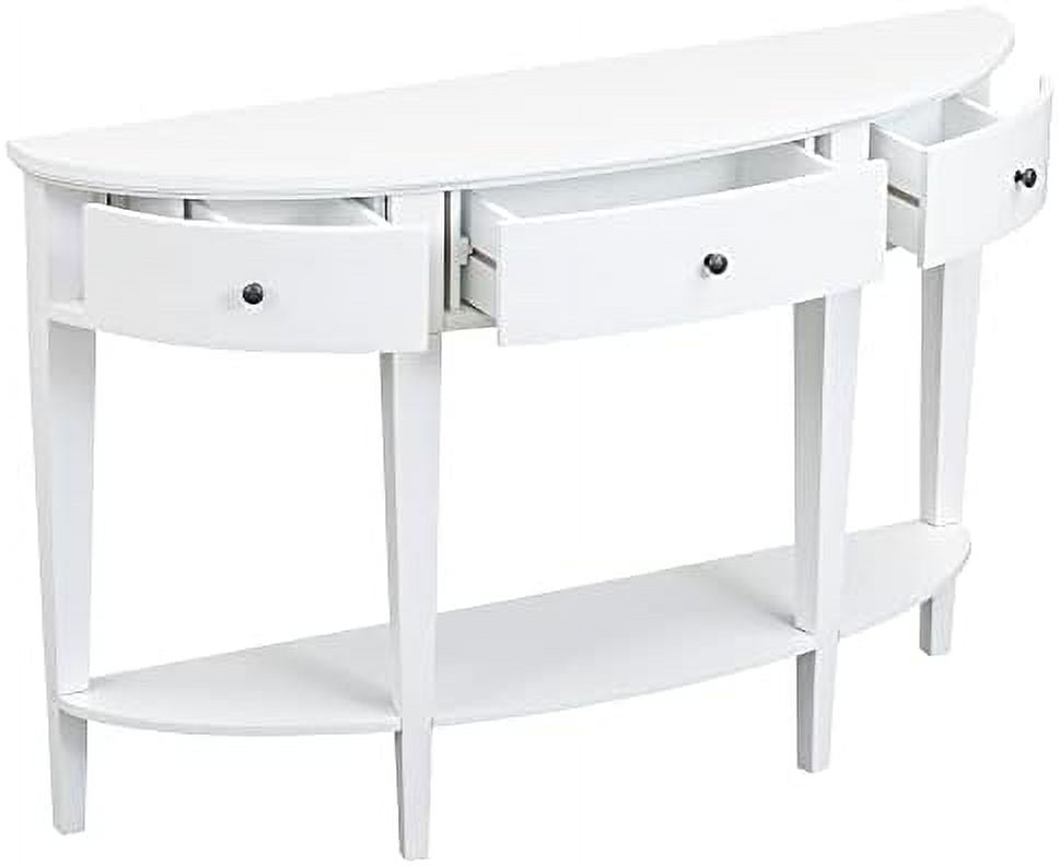 Retro Console Table with 3 Drawers Solid Wood Espresso U694455