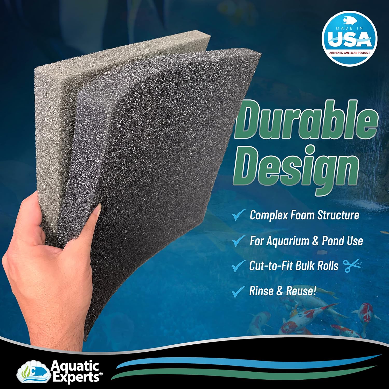 Aquarium Filter Sponge Pad, 12 x 72 40ppi, Pack of 2 I764961