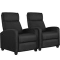 Black Fabric Recliner Set of 2 U856
