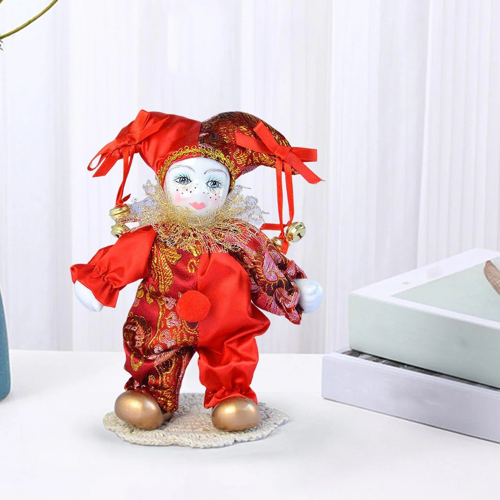 Antique Porcelain Harlequin Doll Ornaments V52713