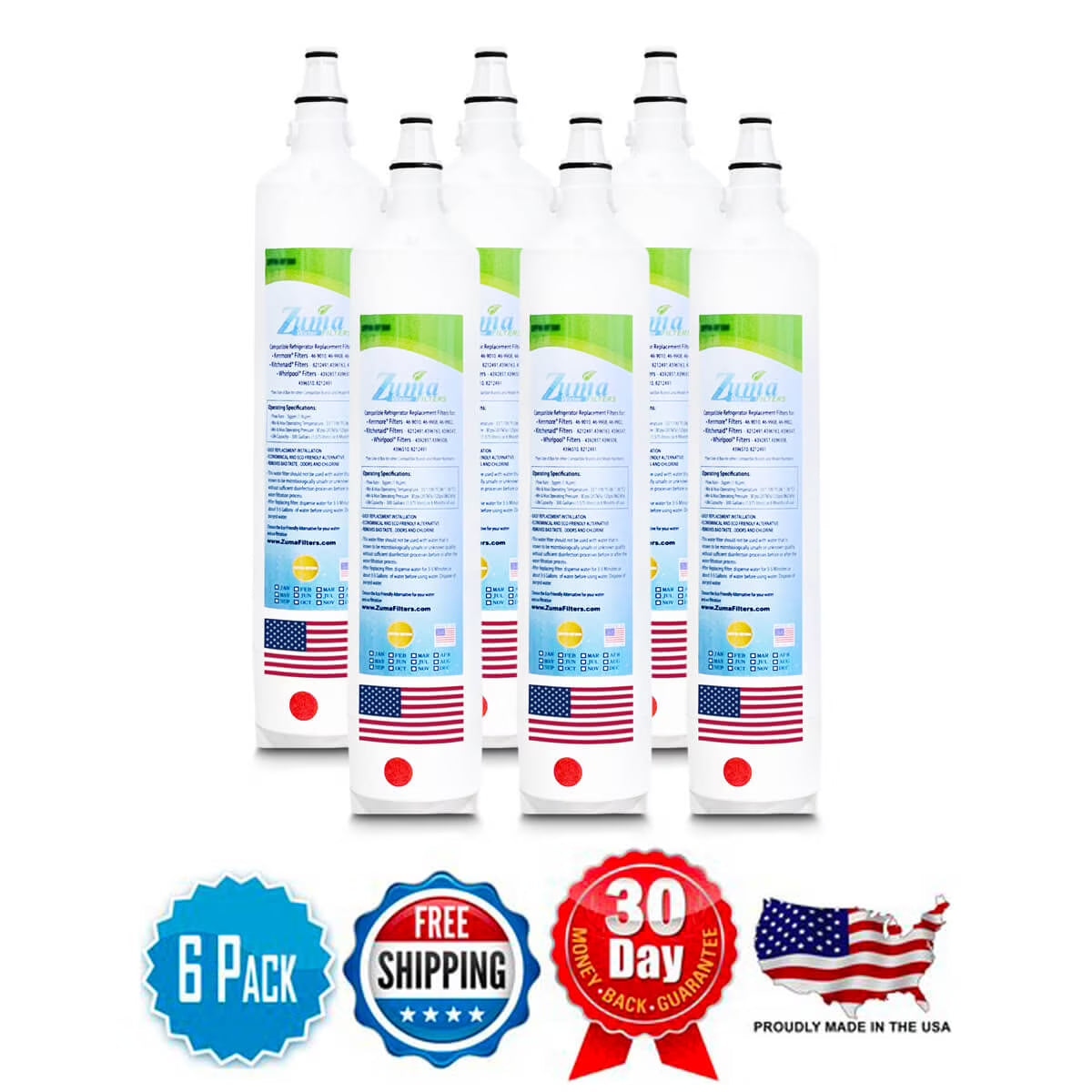 6 Pack Water Filters M909692