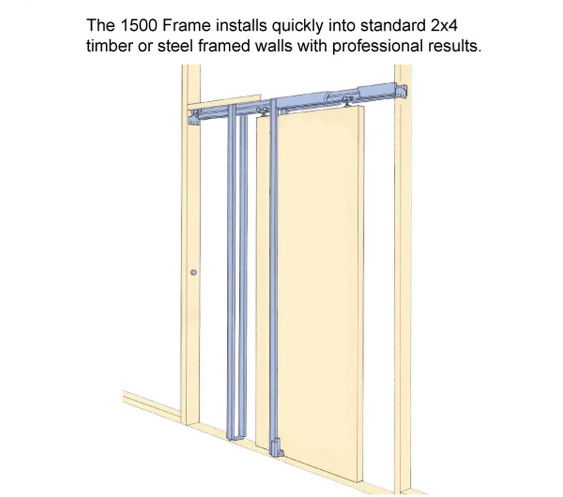 Sliding French Double Pocket Doors 48 x 84 inches Grey Matte with Frosted Glass Solid Wood Interior Doors J98650