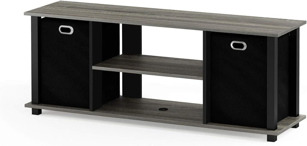 Americano/Black/Brown Entertainment Center Pack of 2 D921
