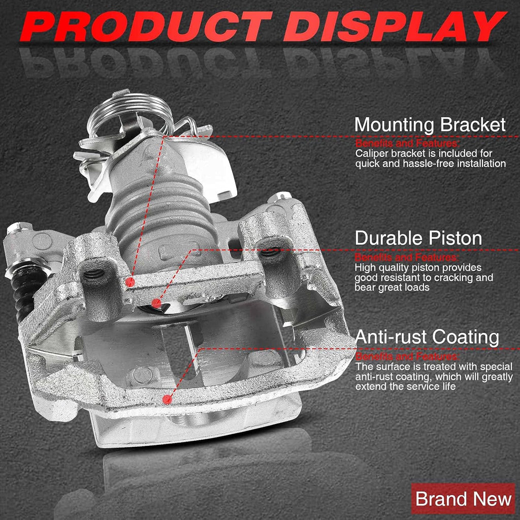 Rear Driver Side Brake Caliper Assembly Pack of 2 S7841