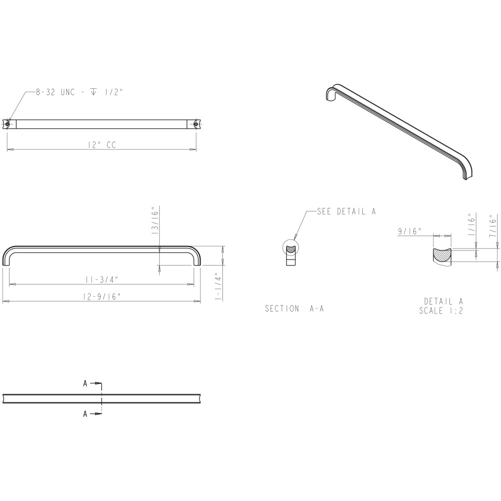 Cabinet Pull - Brushed Oil Rubbed Bronze Z727