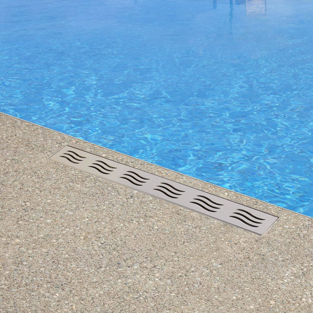 Brushed Stainless Steel Linear Shower Drain Z122021
