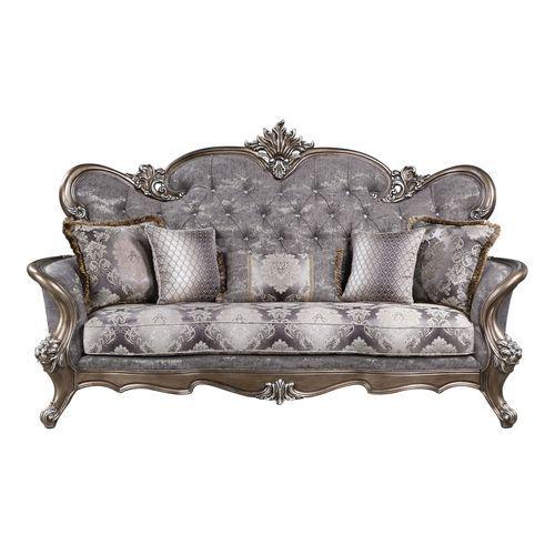 Gray Fabric 4pcs Living Room Set B9713
