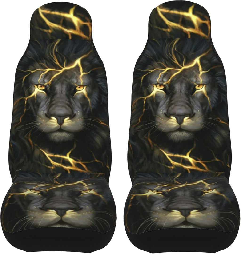 Skull Roses Car Seat Covers 2 Pcs Set Universal Fit X297