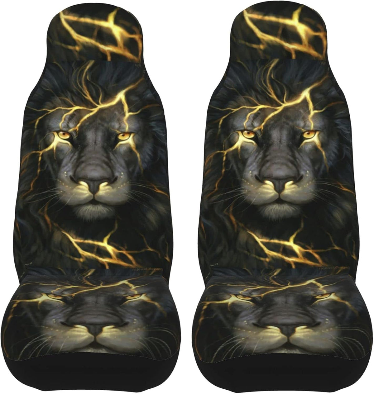 Skull Roses Car Seat Covers 2 Pcs Set Universal Fit X297