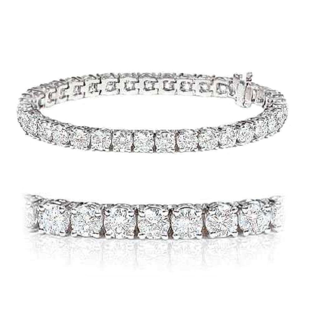 14k White Gold Diamond Tennis Bracelet G996