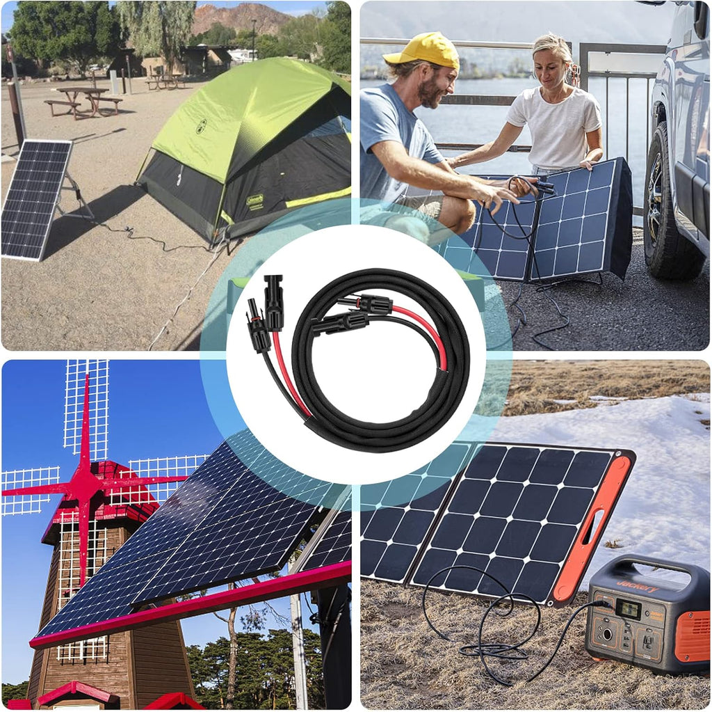 20Ft 10AWG Solar Extension Cable with Female and Male Connector U3468