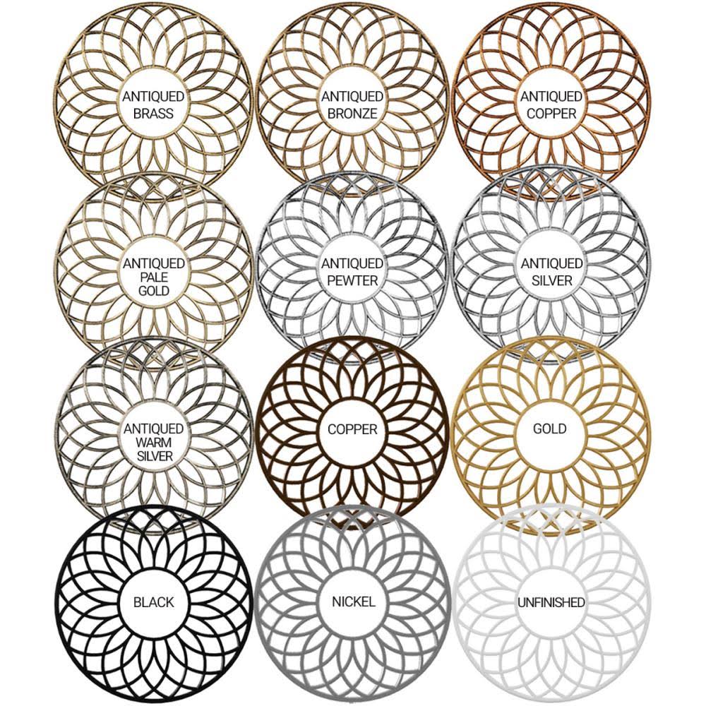 40x22OD x 15 1/4x22ID x 1x22P PVC Pierced Ceiling Medallion Y7129