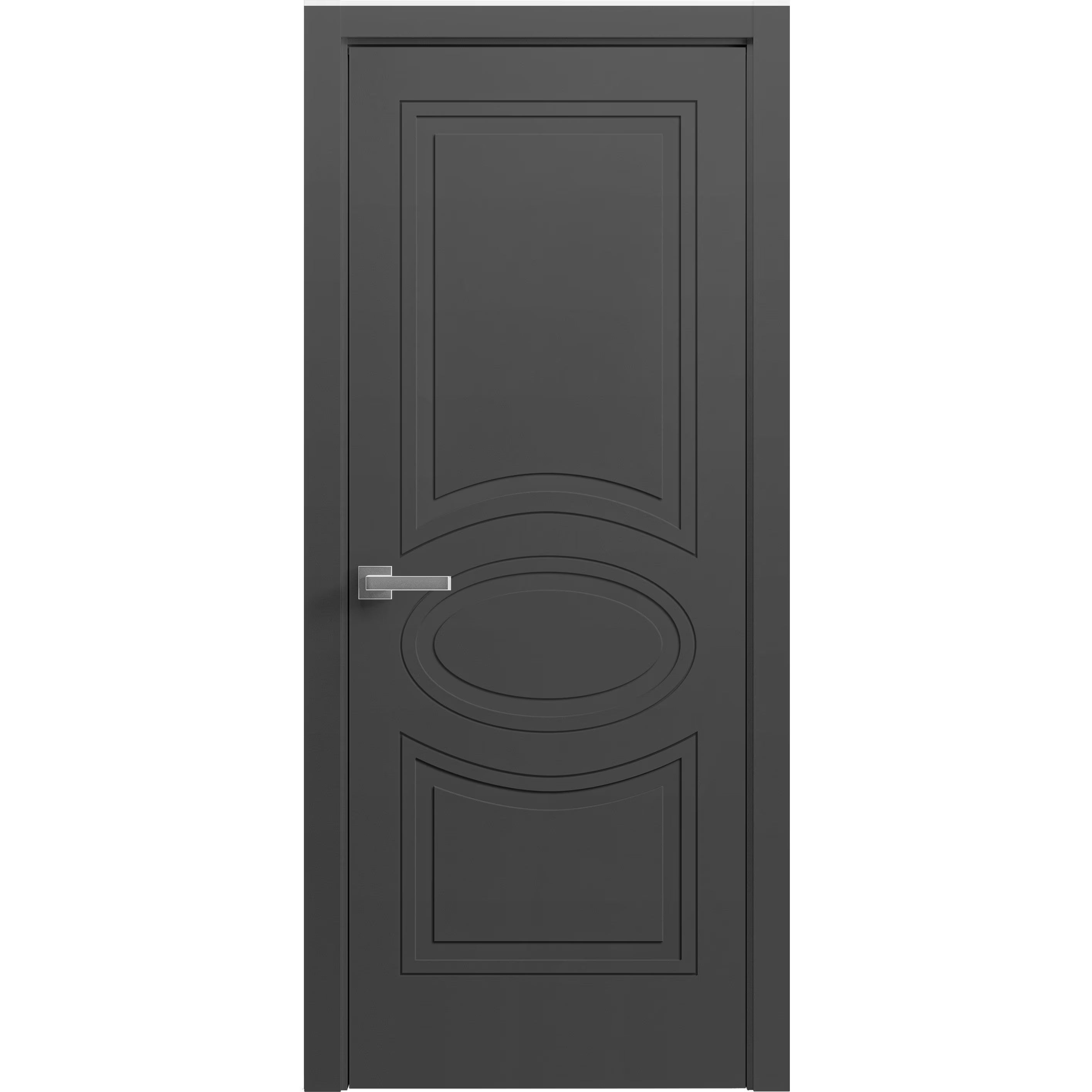 Solid French Door 36" x 80" Painted Black H8569